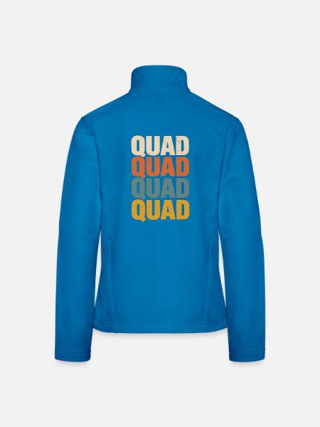  ATV Quad Biker Vintage Four Wheeler Offroad - Frauen Softshelljacke - Lichtblau - Hinten