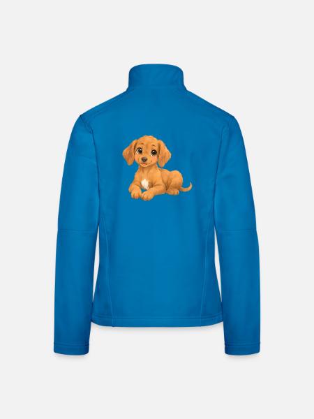 Rhodesian Ridgeback – süßer liegender Hundewelpe - Frauen Softshelljacke - Lichtblau - Hinten