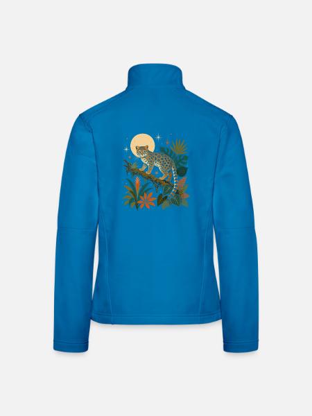  Tilcayo Tigerkatze Nebelwald Tierwelt Mond - Frauen Softshelljacke - Lichtblau - Hinten