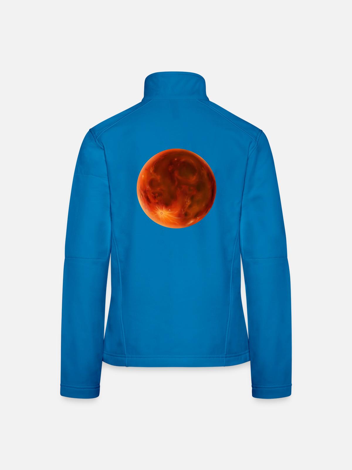 roter Blutmond - Frauen Softshelljacke - Lichtblau - Hinten