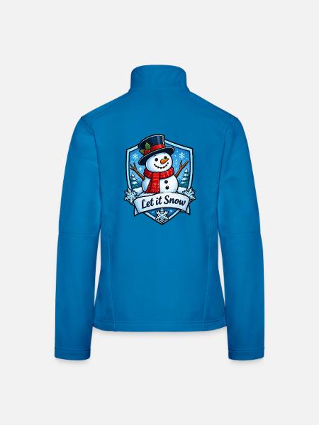 Schneemann Winterzauber - Frauen Softshelljacke - Lichtblau - Hinten