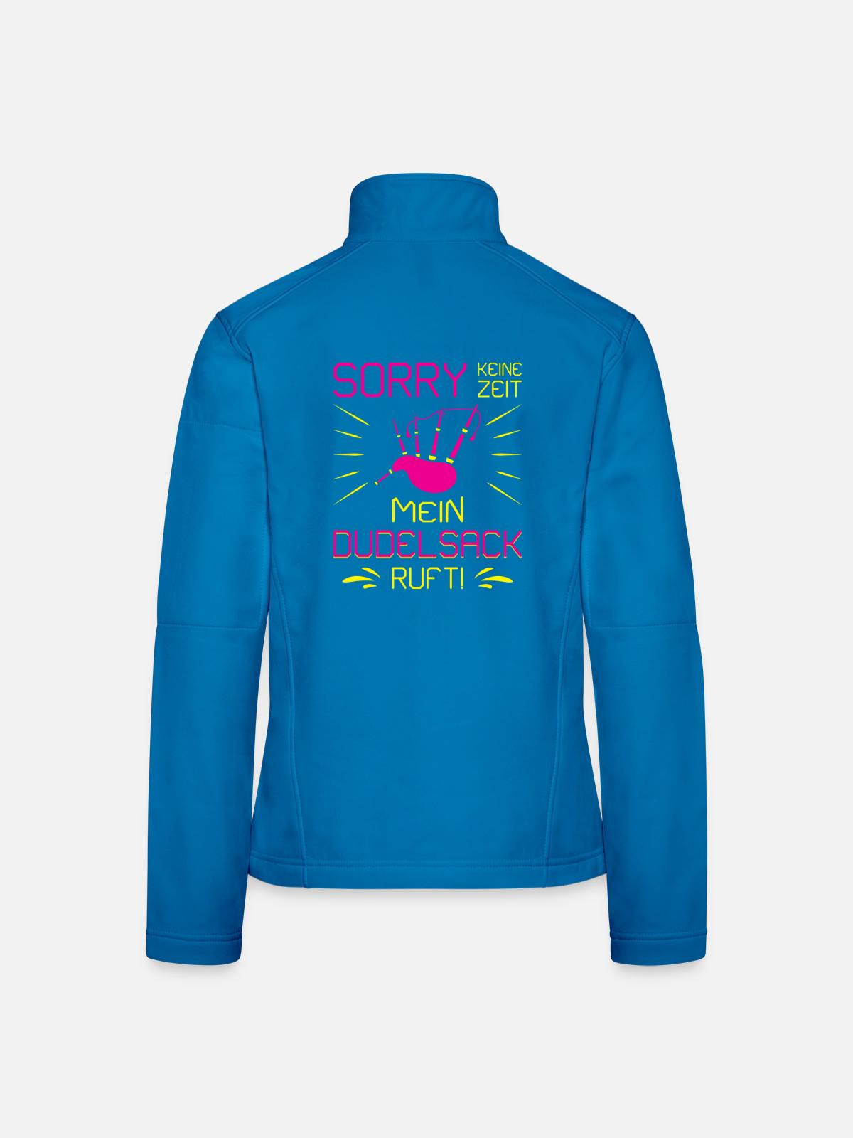 Dudelsackspieler Dudelsack Männer Geschenk - Frauen Softshelljacke - Lichtblau - Hinten