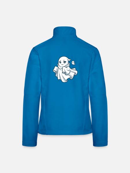 Süße Cartoon-Geisterfigur mit einem freundlichen Lächeln - Frauen Softshelljacke - Lichtblau - Hinten