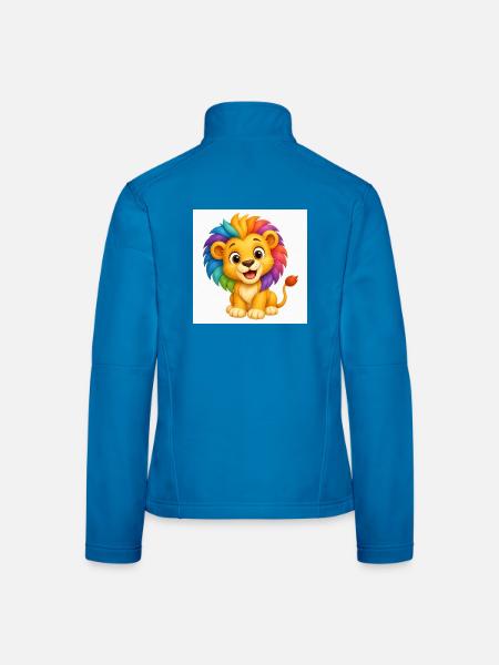 Regenbogenlöwe Farbspiel - Frauen Softshelljacke - Lichtblau - Hinten