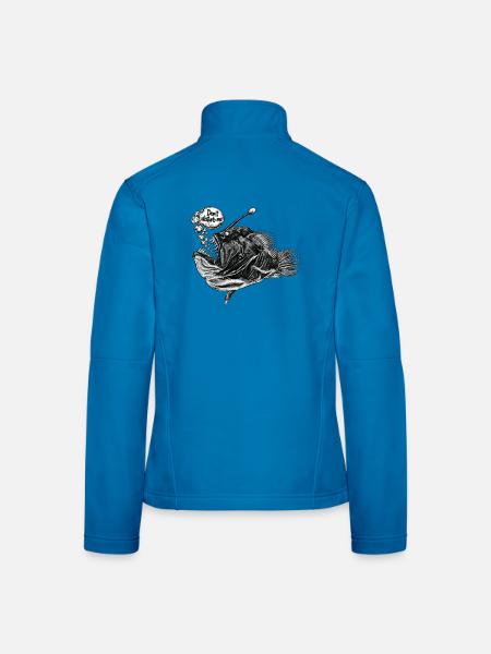 "Don't disturb me" - Frauen Softshelljacke - Lichtblau - Hinten