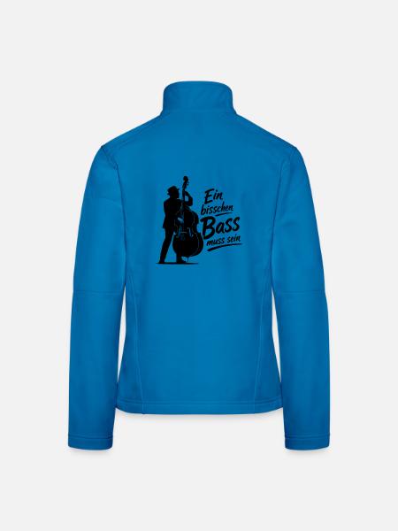 Kontrabass - Ein bisschen Bass muss sein - Frauen Softshelljacke - Lichtblau - Hinten