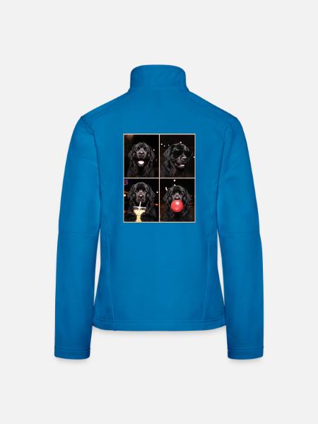 Hunde Neufundländer Hund - Frauen Softshelljacke - Lichtblau - Hinten