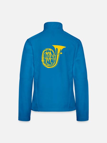 Tuba Blasmusik Geschenk Bläser  - Frauen Softshelljacke - Lichtblau - Hinten