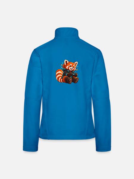 Red Panda Gamer mit Controller - Frauen Softshelljacke - Lichtblau