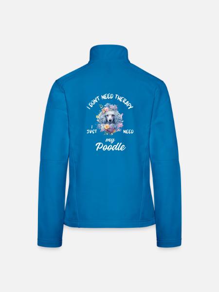 Floral Crown Silver Toy Pudel - Frauen Softshelljacke - Lichtblau - Hinten