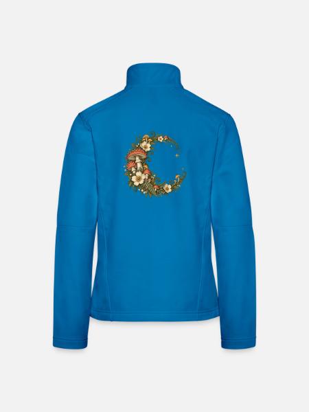 Hummel mit floralen Flügeln - Frauen Softshelljacke - Lichtblau