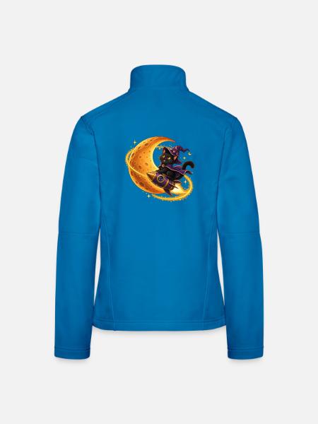 Zauberer-Katzen-Rakete - Frauen Softshelljacke - Lichtblau