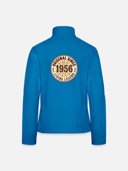 Vintage Living Legend Abzeichen von 1956 - Frauen Softshelljacke - Lichtblau - Hinten