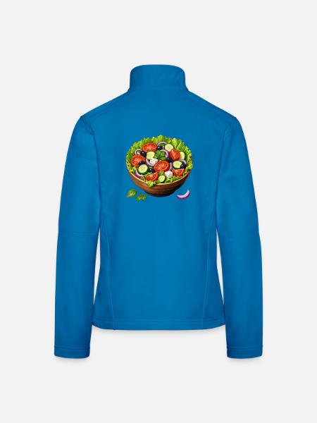 Frischer Salat Bowl Schüssel mit Gemüse - Frauen Softshelljacke - Lichtblau - Hinten