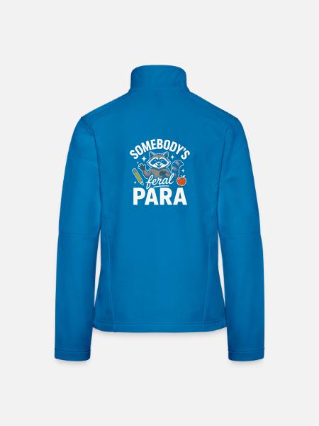 Jemandes wilder Para-Waschbär lustiges Tierzitat - Frauen Softshelljacke - Lichtblau - Hinten