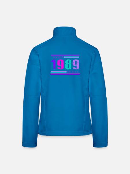 37. Geburtstag Frau Classic 1989 Original - Frauen Softshelljacke - Lichtblau - Hinten