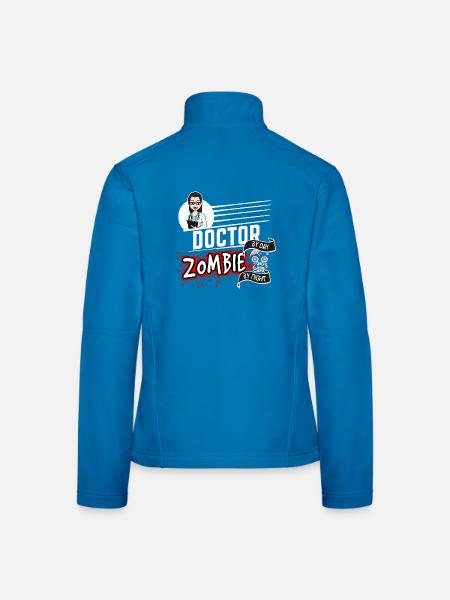 Doctor by day Zombie by night - Ärztin - Frauen Softshelljacke - Lichtblau - Hinten