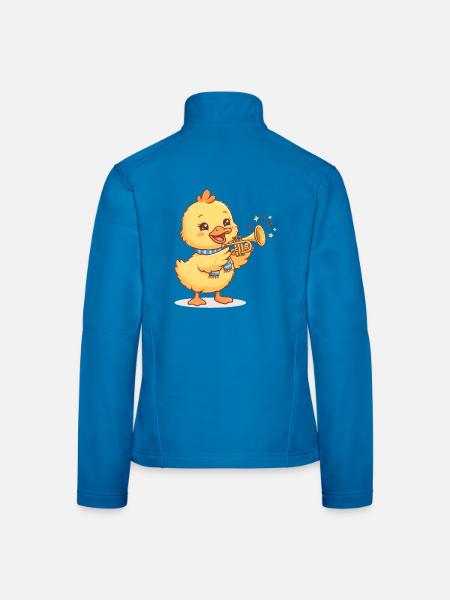 Küken Trompete Musikdesign - Frauen Softshelljacke - Lichtblau - Hinten