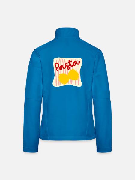 Farfalle Pasta Küche - Frauen Softshelljacke - Lichtblau - Hinten