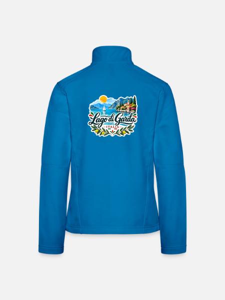 Lago di Garda Souvenir - Frauen Softshelljacke - Lichtblau - Hinten