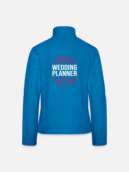 Event Planer Hochzeit Hochzeitsplaner - Frauen Softshelljacke - Lichtblau - Hinten