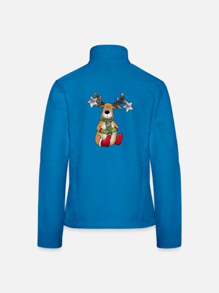 Rudolf_mit_Stern - Frauen Softshelljacke - Lichtblau - Hinten