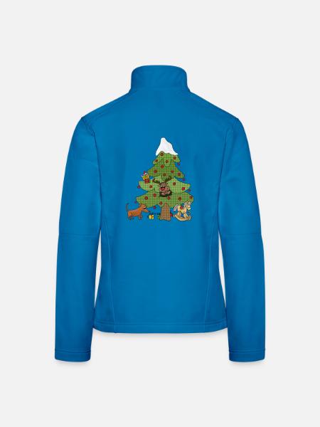 Witziger_weihnachtsbaum_1 - Frauen Softshelljacke - Lichtblau - Hinten
