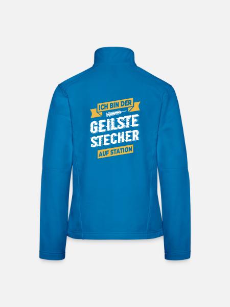 Krankenschwester Krankenpfleger - Frauen Softshelljacke - Lichtblau - Hinten