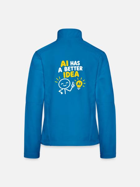 KI hat eine bessere Idee - Frauen Softshelljacke - Lichtblau - Hinten