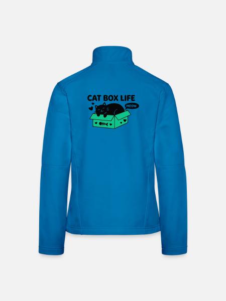Cat Box Life Katzen Logo - Frauen Softshelljacke - Lichtblau - Hinten