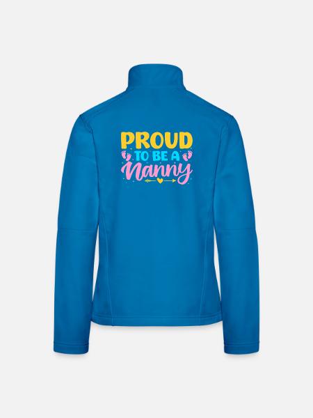 Tagesmutter Proud To Be A Nanny - Frauen Softshelljacke - Lichtblau - Hinten
