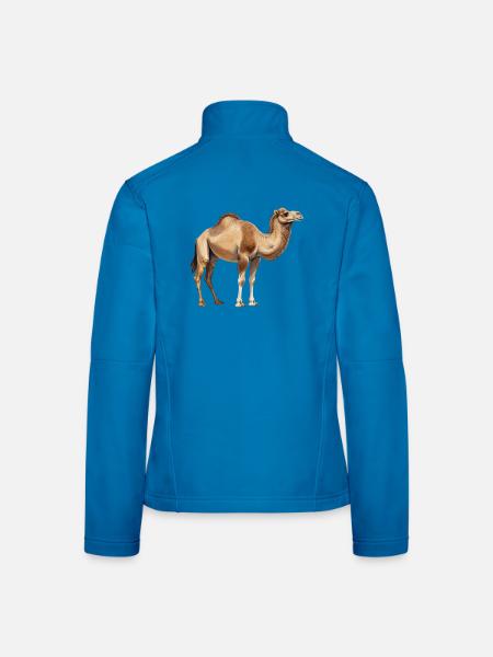 Kamel im aquarell Stil Geschenkidee  - Frauen Softshelljacke - Lichtblau - Hinten