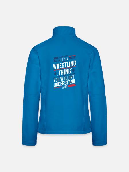 Das ist eine Wrestling-Sache, die du nicht verstehen würdest - Frauen Softshelljacke - Lichtblau - Hinten