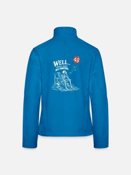 50 Geburtstag Skelett Schwarzer Humor Geschenkidee - Frauen Softshelljacke - Lichtblau - Hinten