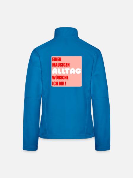 Mausiger Alltag Glückwünsche - Frauen Softshelljacke - Lichtblau - Hinten