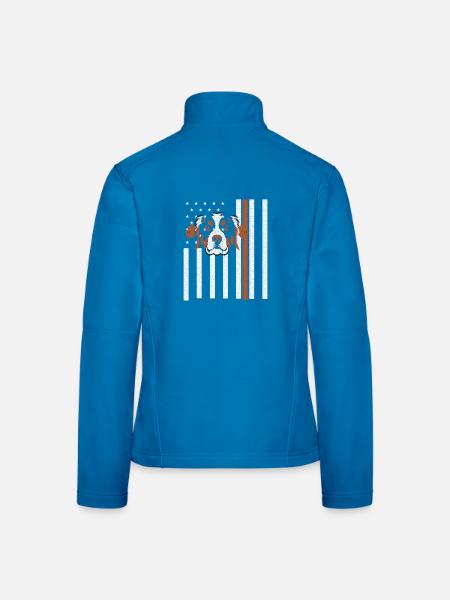 Berner Sennenhund - Fur On The Floor Loyalty On Th - Frauen Softshelljacke - Lichtblau - Hinten