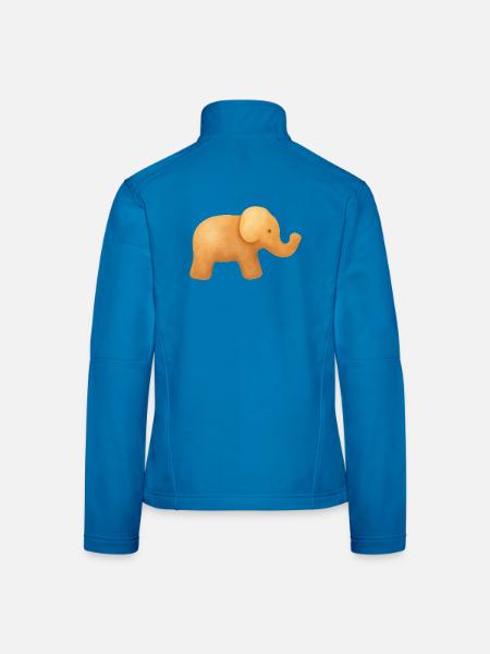 Elefantenkeks - Frauen Softshelljacke - Lichtblau - Hinten