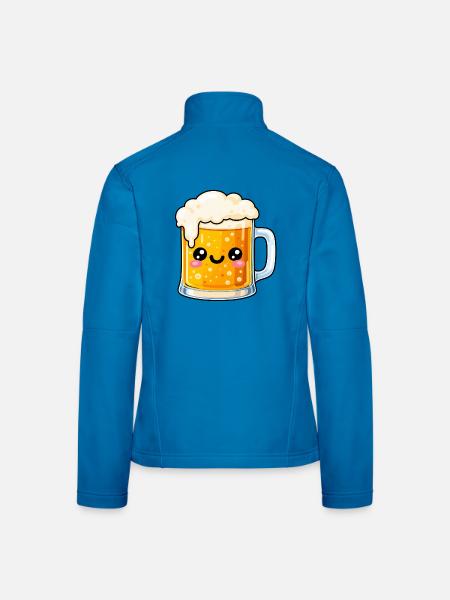 Kawaii Bierkrug Jubel - Frauen Softshelljacke - Lichtblau - Hinten