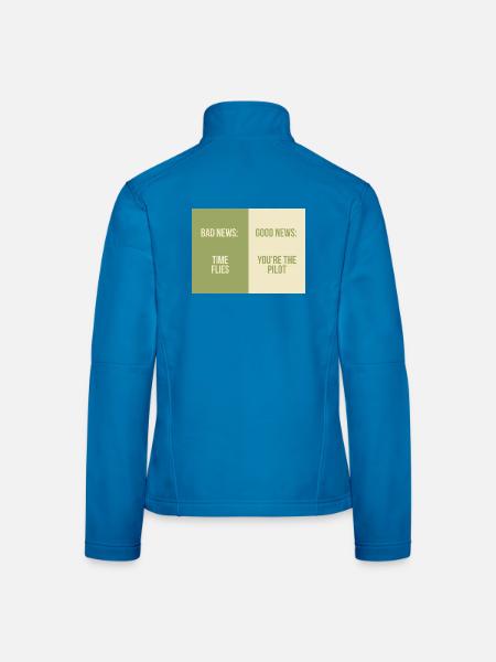 Bad News Good News – Time Flies - Frauen Softshelljacke - Lichtblau - Hinten