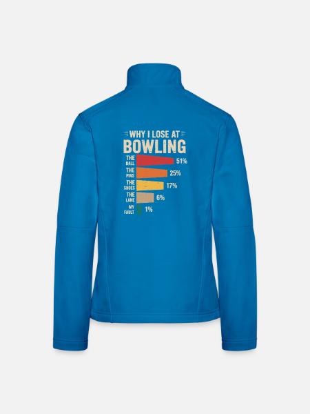 Warum ich beim Bowling verliere - Frauen Softshelljacke - Lichtblau - Hinten