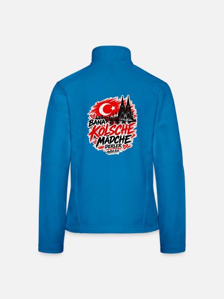 Bana Kölsche Mädche derler – Köln Streetwear - Frauen Softshelljacke - Lichtblau - Hinten