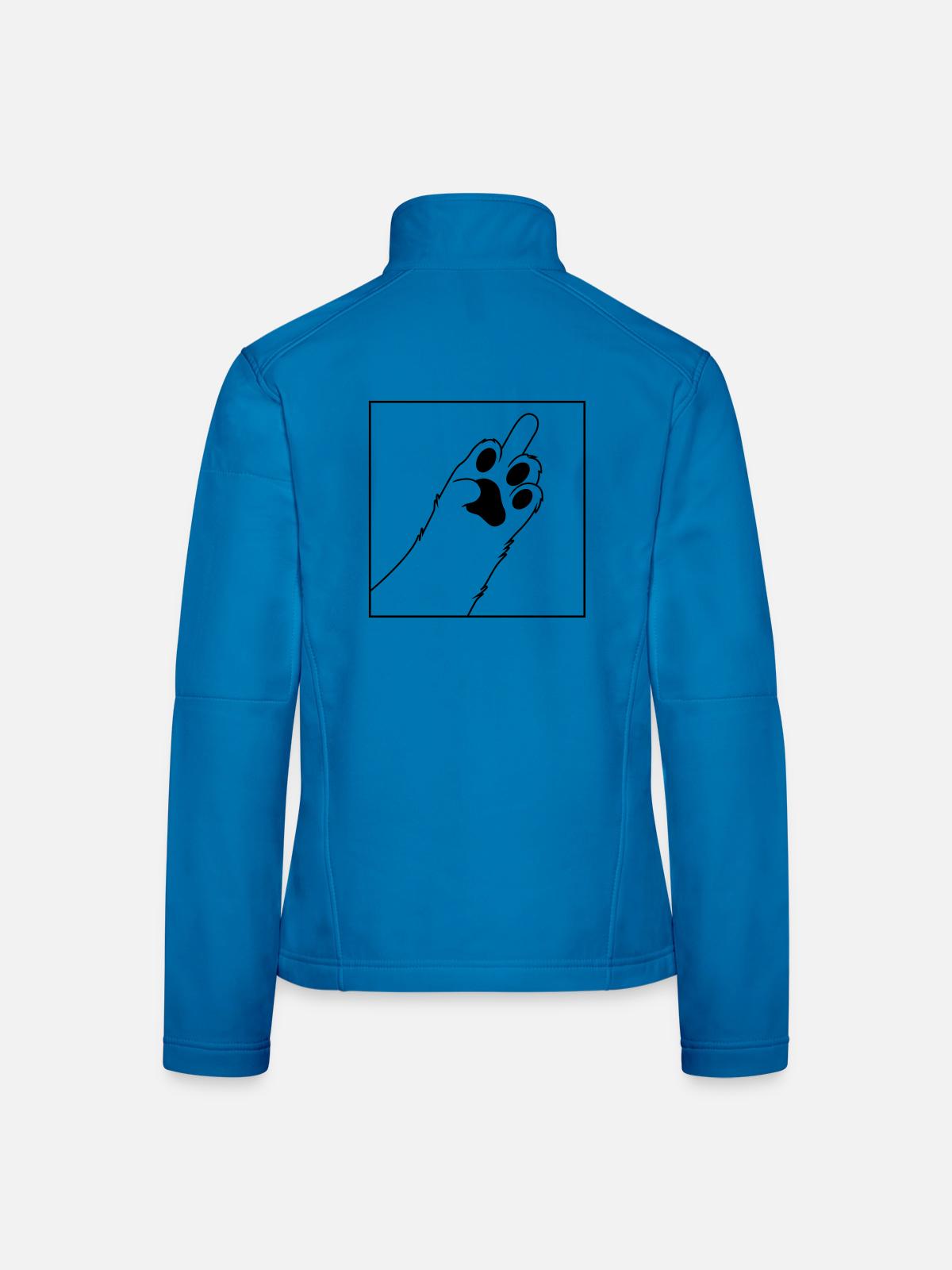 Hundepfote - Frauen Softshelljacke - Lichtblau - Hinten