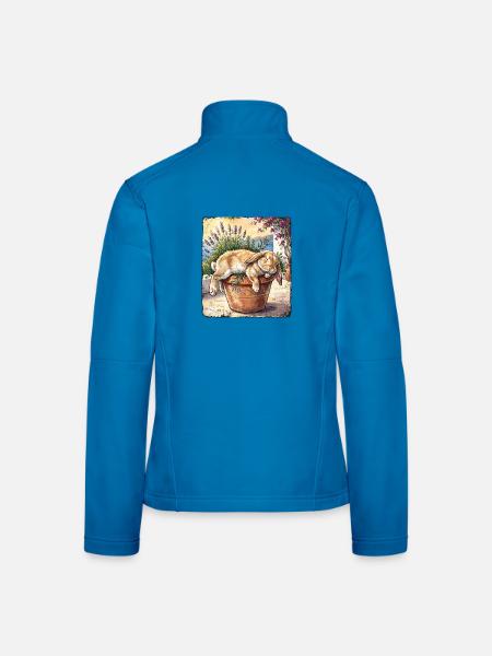 Siesta Kaninchen - Frauen Softshelljacke - Lichtblau - Hinten