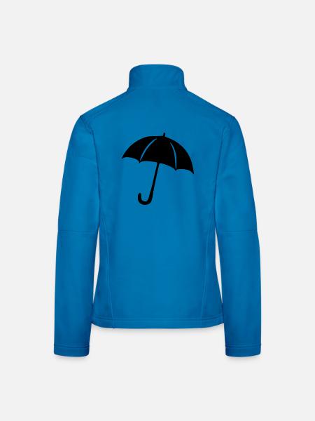 Regenschirm Regen Meteorologe Geschenk  - Frauen Softshelljacke - Lichtblau - Hinten