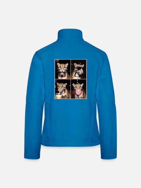 Nebelparder Clouded Leopard - Frauen Softshelljacke - Lichtblau - Hinten