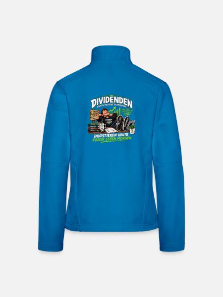 Dividenden kaufen mir keine Zeitmaschine - Frauen Softshelljacke - Lichtblau - Hinten