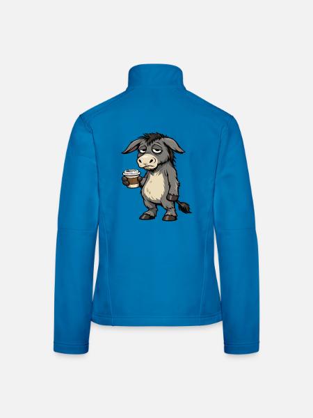 Esel Eselchen Eselhalter Muli Langohresel Muli - Frauen Softshelljacke - Lichtblau - Hinten