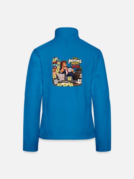 Versicherungsvertreter: Das Leben passiert - Frauen Softshelljacke - Lichtblau - Hinten