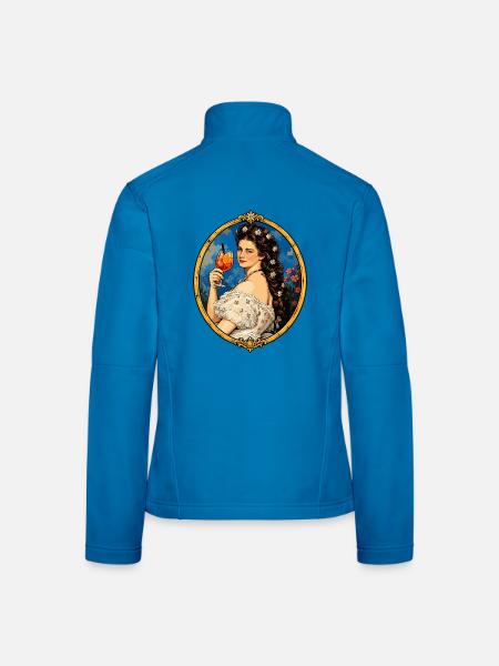 Kaiserin Sisi – Österreich Vintage - Sissi - Frauen Softshelljacke - Lichtblau - Hinten