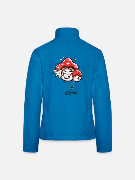 Pilze im Glück - Frauen Softshelljacke - Lichtblau